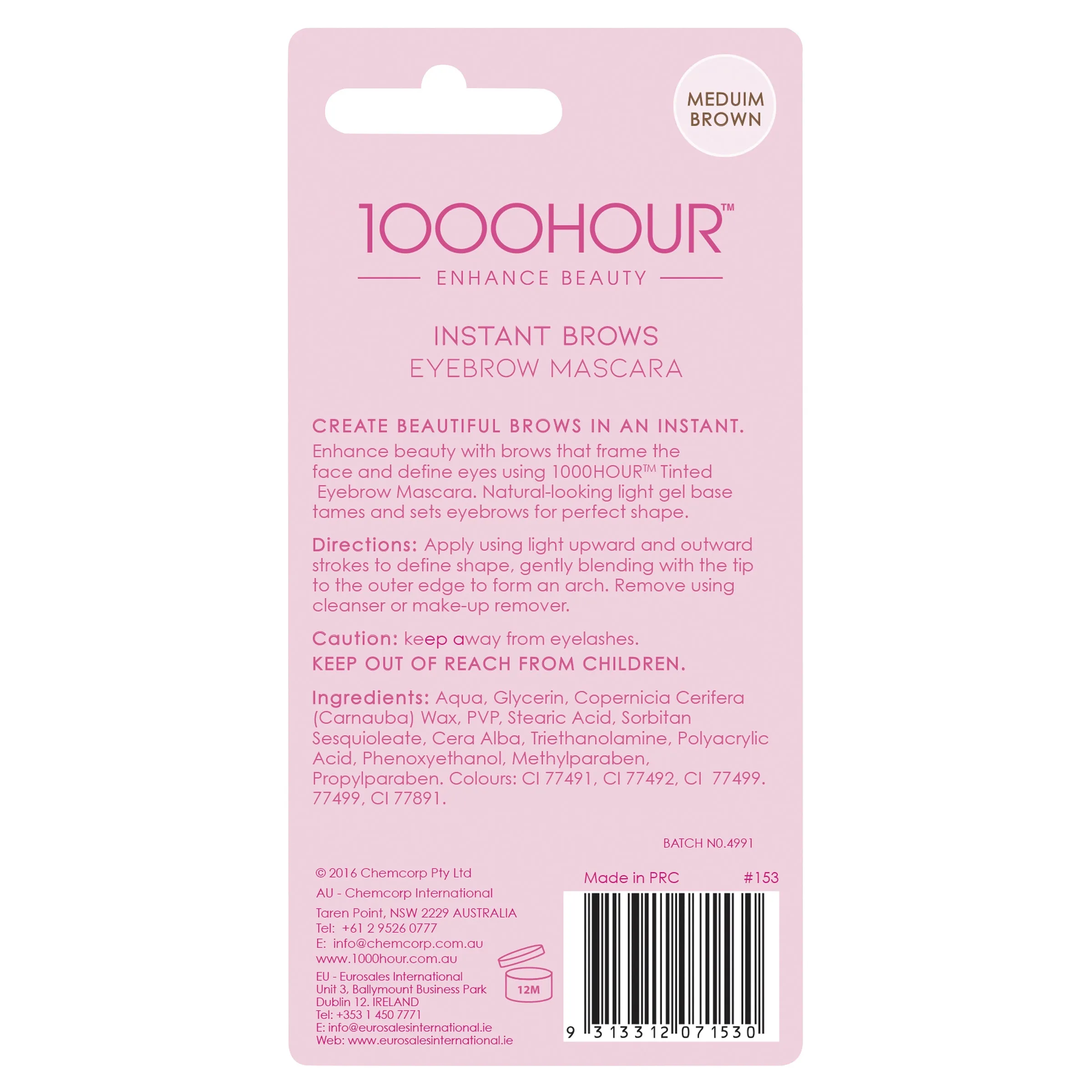 1000HOUR Instant Brows - Medium Brown