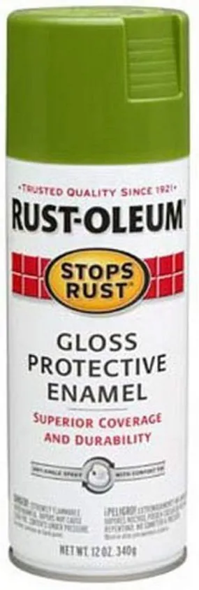 12 OZ Stops Rust Protective Enamel Spray Paint - Gloss Fern