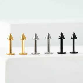 16G 6PCS 6/8/10/12MM Spike Top Labret Stud Lip Piercing Philtrum Piercing Stud