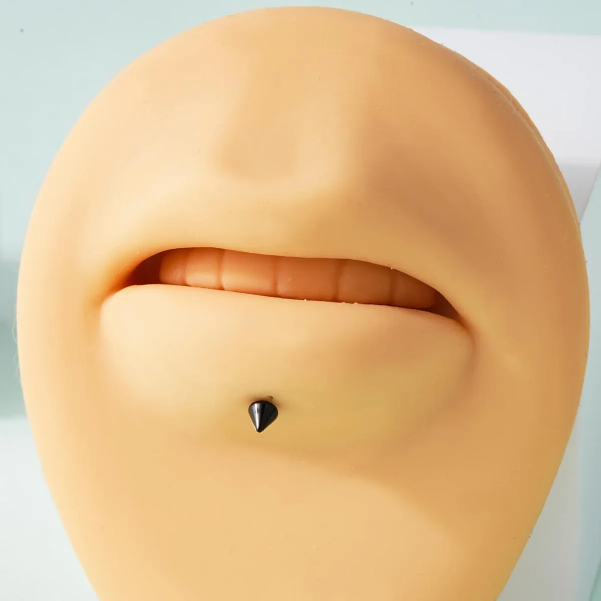 16G 6PCS 6/8/10/12MM Spike Top Labret Stud Lip Piercing Philtrum Piercing Stud