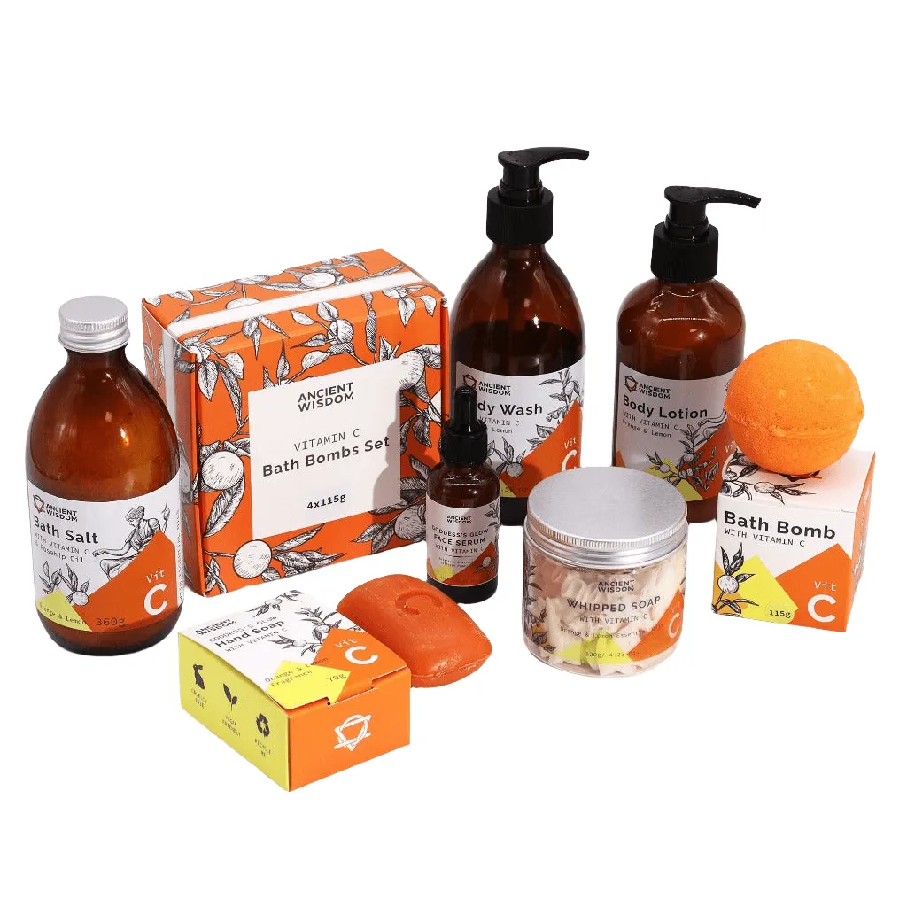 Aromatherapy Bath Bomb Set of 4 - Vitamin C Bath Bombs Gift