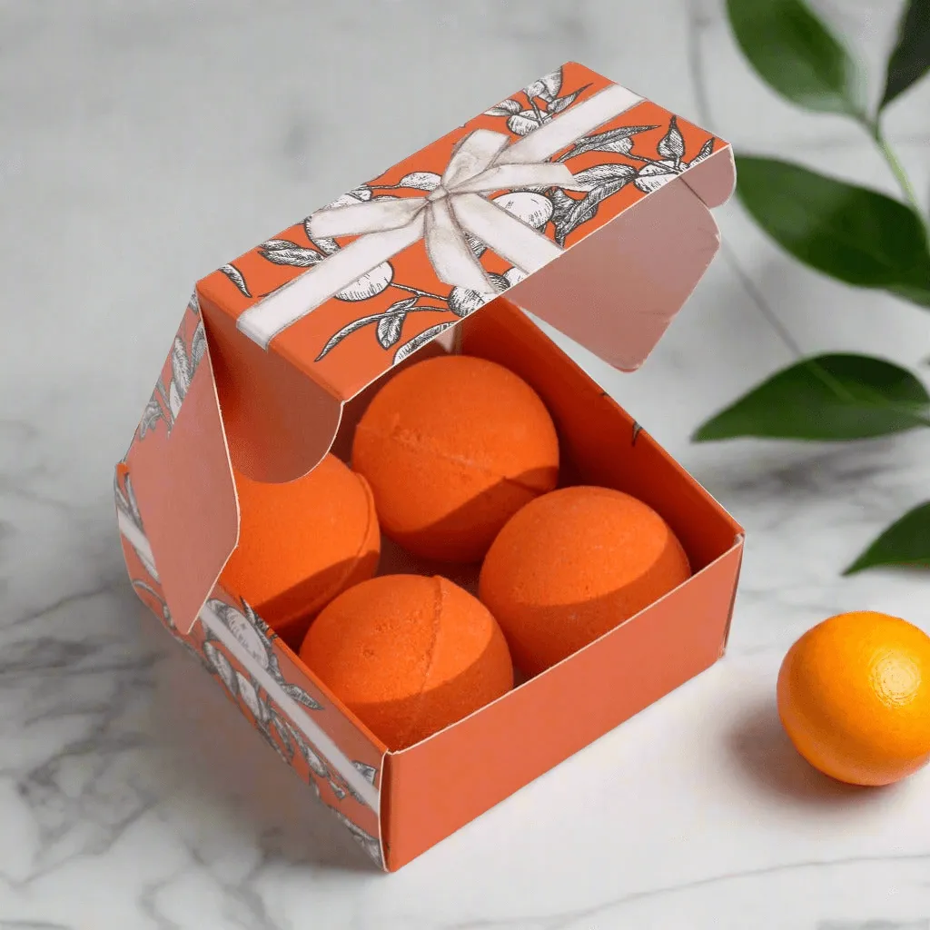 Aromatherapy Bath Bomb Set of 4 - Vitamin C Bath Bombs Gift