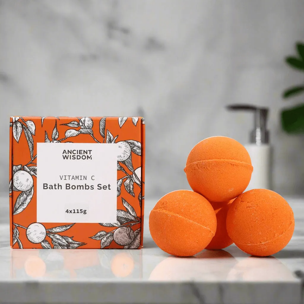 Aromatherapy Bath Bomb Set of 4 - Vitamin C Bath Bombs Gift