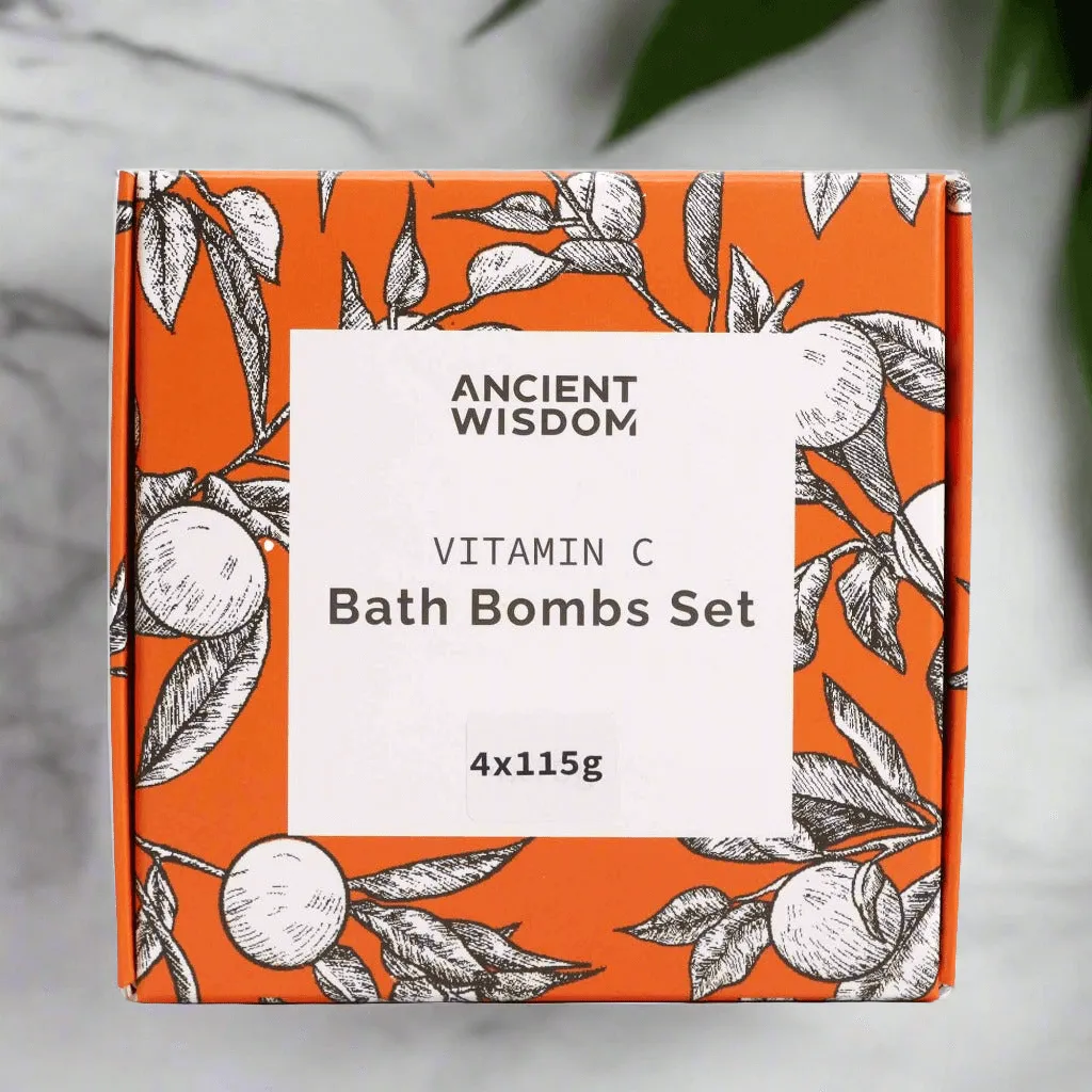Aromatherapy Bath Bomb Set of 4 - Vitamin C Bath Bombs Gift