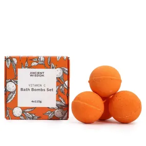 Aromatherapy Bath Bomb Set of 4 - Vitamin C Bath Bombs Gift