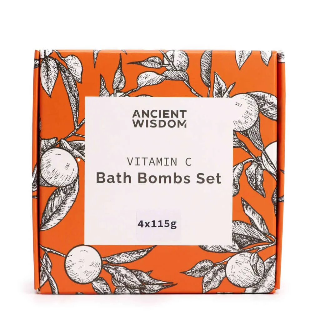Aromatherapy Bath Bomb Set of 4 - Vitamin C Bath Bombs Gift
