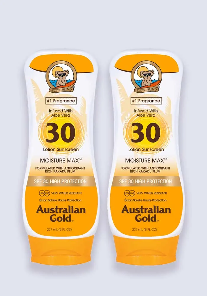 Australian Gold Sunscreen Sun Lotion SPF 30 237ml - 2 Pack Saver