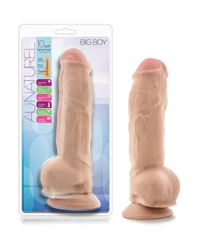 Blush Au Natural 10" Big Boy Realistic Dildo with Balls - Vanilla