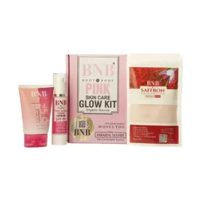 Bnb Pink Glow Kit ( Toneup Facewash   Saffron Mask   Pink Glow Sunscreen)