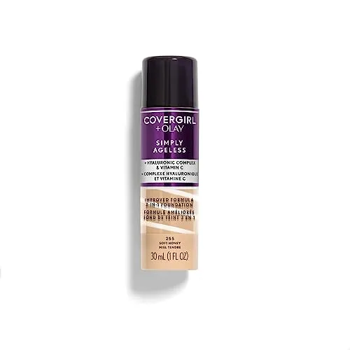 COVERGIRL OLAY Simply Ageless 3-in-1 Liquid Foundation, Soft Honey