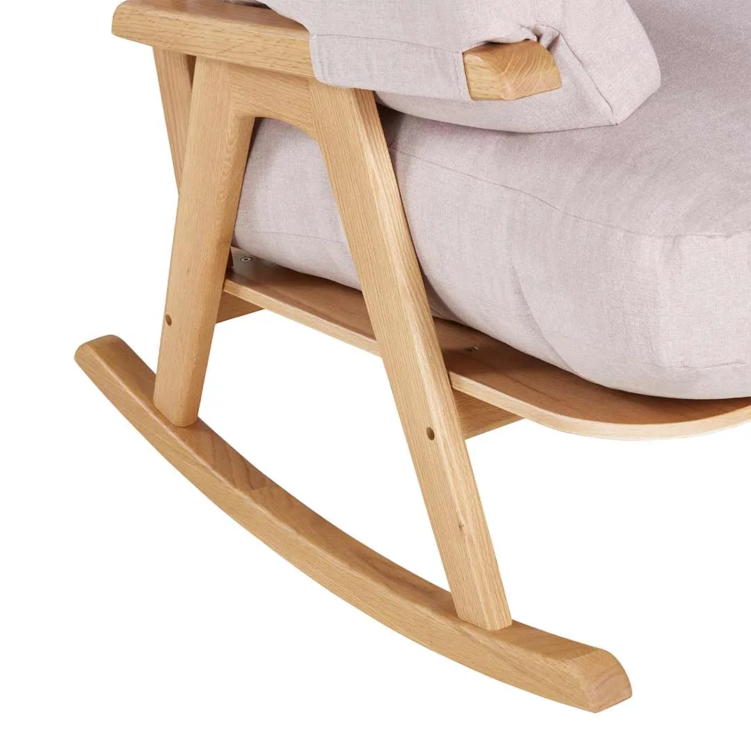 Gaia Hera Rocking Chair - Natural Oak   Blush