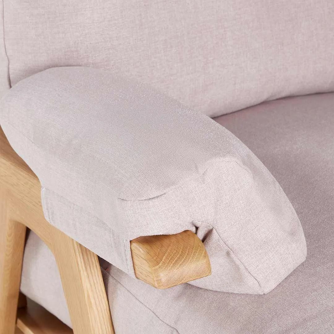 Gaia Hera Rocking Chair - Natural Oak   Blush