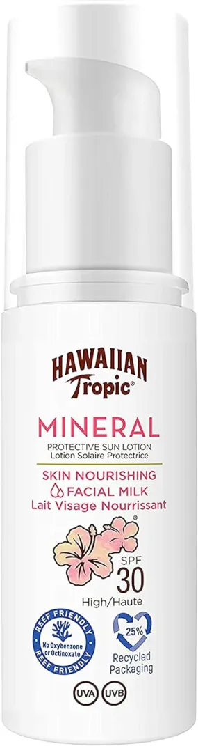 HAWAIIAN TROPIC Mineral Facial Milk SPF30 50ml Sunscreen for Face