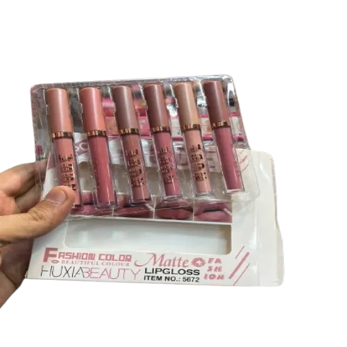 huxiabeauty fashion color lip gloss matte pack of 6