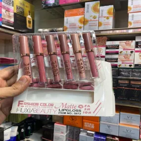 huxiabeauty fashion color lip gloss matte pack of 6