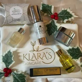 Klara's Christmas Nourishing and Rejuvenating Bundle Gift Bag - Consist of Serum, Moisturizer & Soothing Cream Skin Care kits for Women.