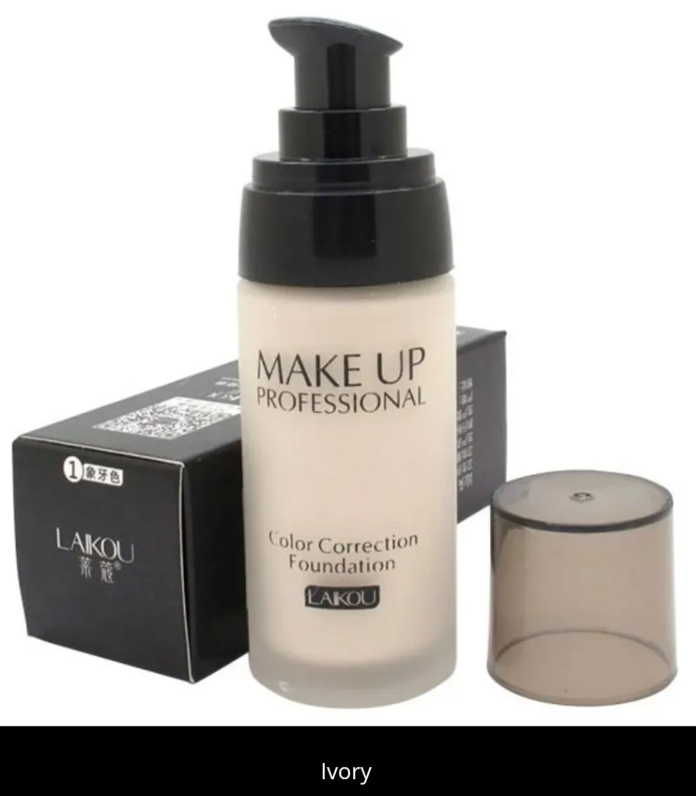 Laikou Waterproof Liquid Foundation - 40g Corrective Makeup Base for Flawless Complexion