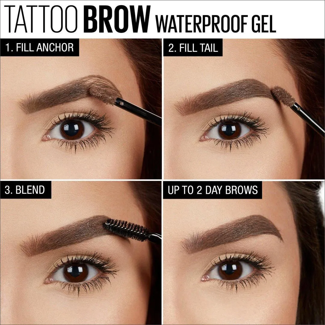 Maybelline Tattoo Studio Waterproof Brow Gel Medium Brown 6.8 mL