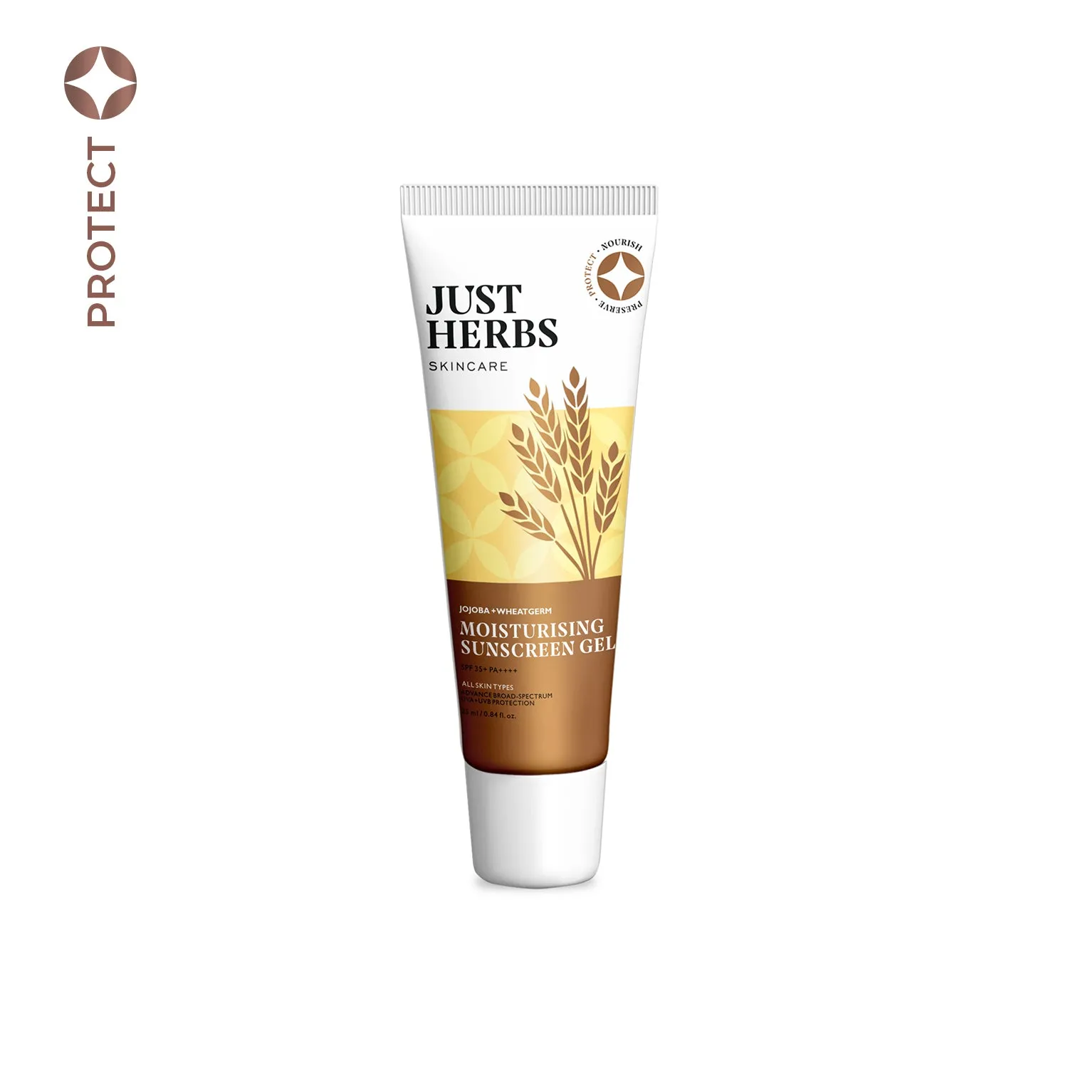 Moisturising Sunscreen Gel with Jojoba and Wheatgerm 25 ml