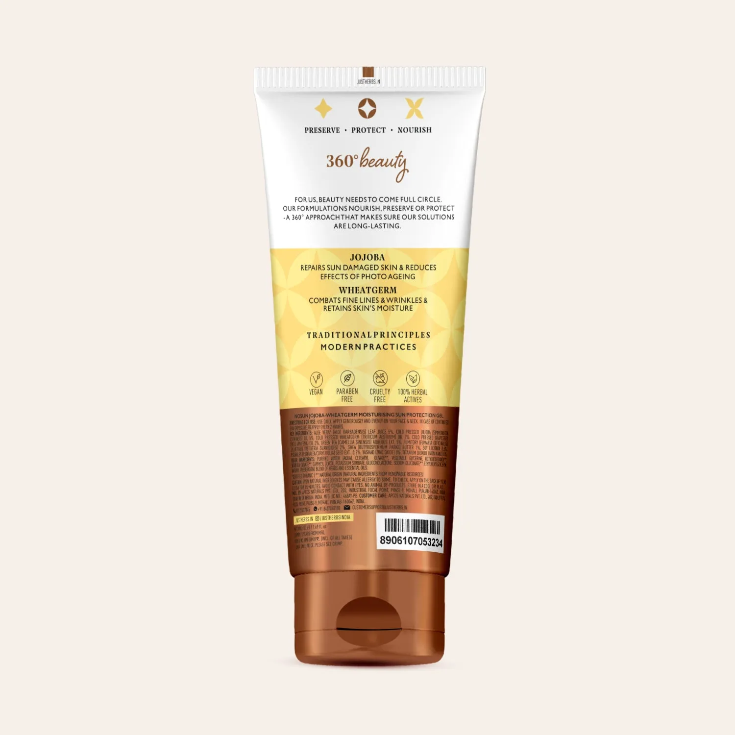 Moisturising Sunscreen Gel with SPF 35  PA     with Jojoba and Wheatgerm