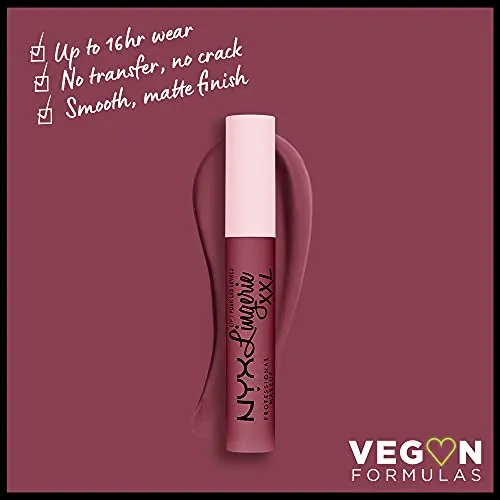 NYX PROFESSIONAL MAKEUP Lip Lingerie XXL Matte Liquid Lipstick - Bust-Ed (Purple Mauve)