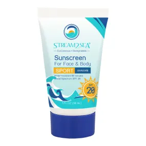 Stream2Sea Sunscreen for Face and Body Sport - SPF 20