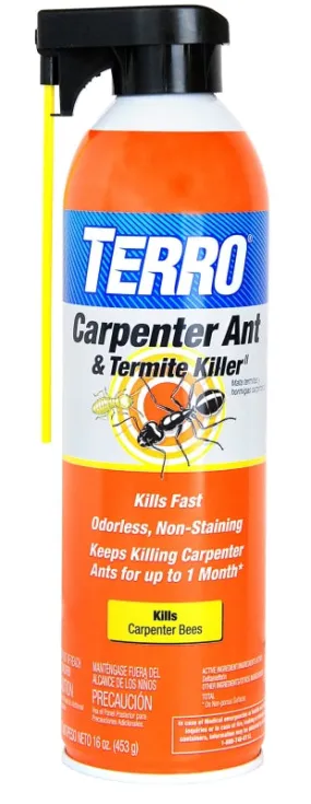 Terro T1901-6 Carpenter Ant and Termite Killer, Liquid, Spray Application, 16 oz, Aerosol Can :EA: QUANTITY: 1