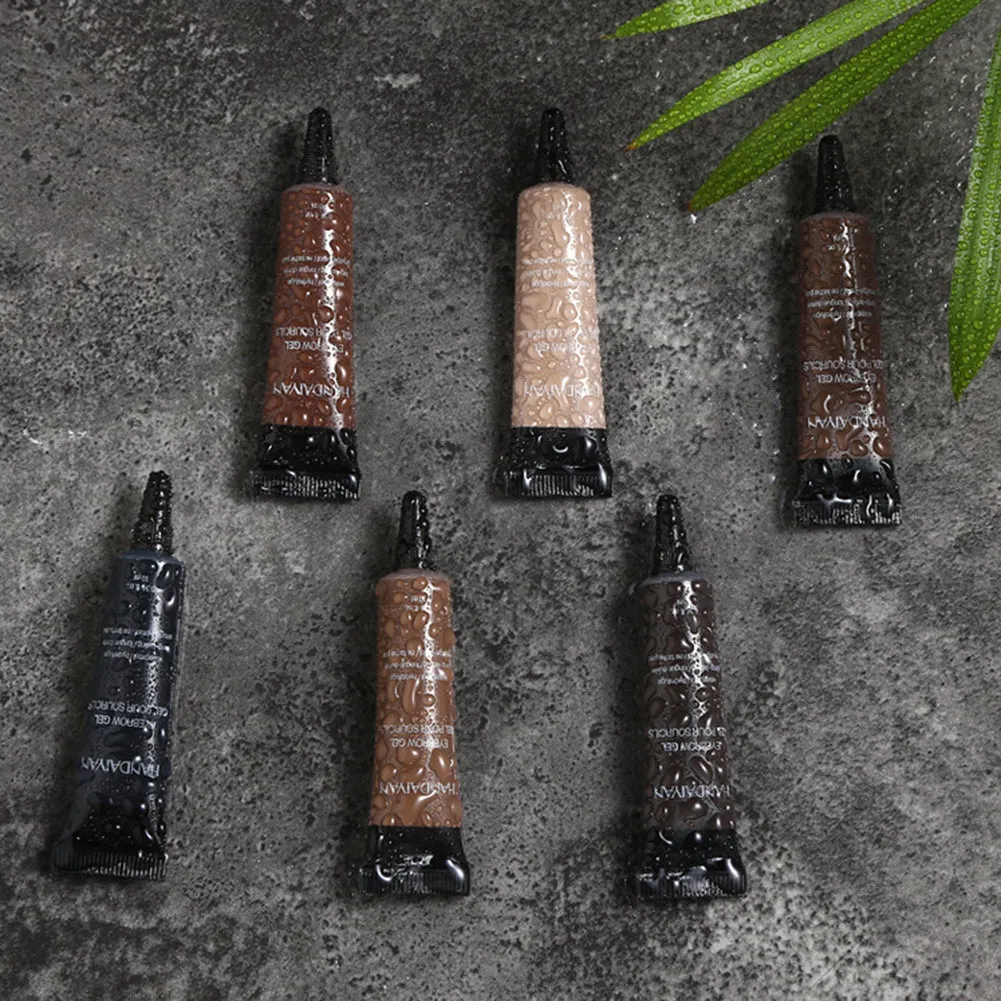 Waterproof Eyebrow Long Lasting Pigment Liquid Gel Enhancer Makeup with Brush