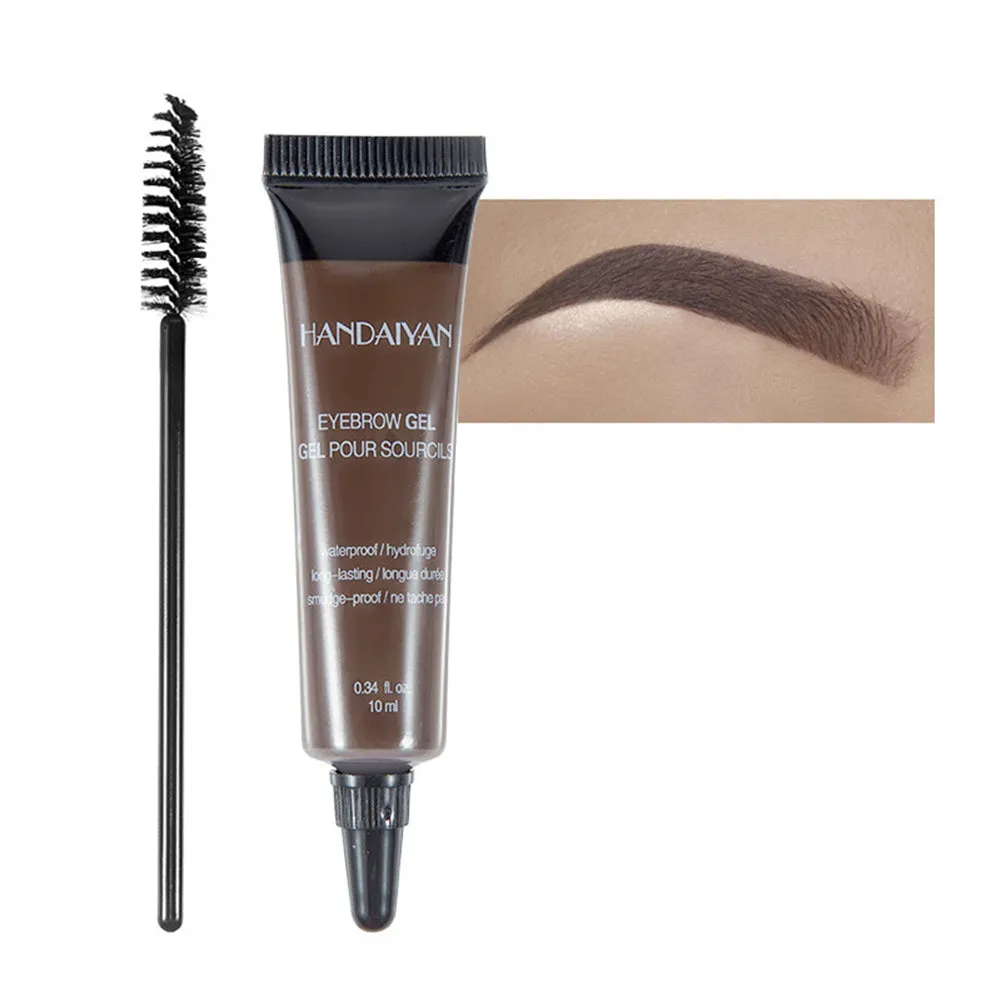 Waterproof Eyebrow Long Lasting Pigment Liquid Gel Enhancer Makeup with Brush